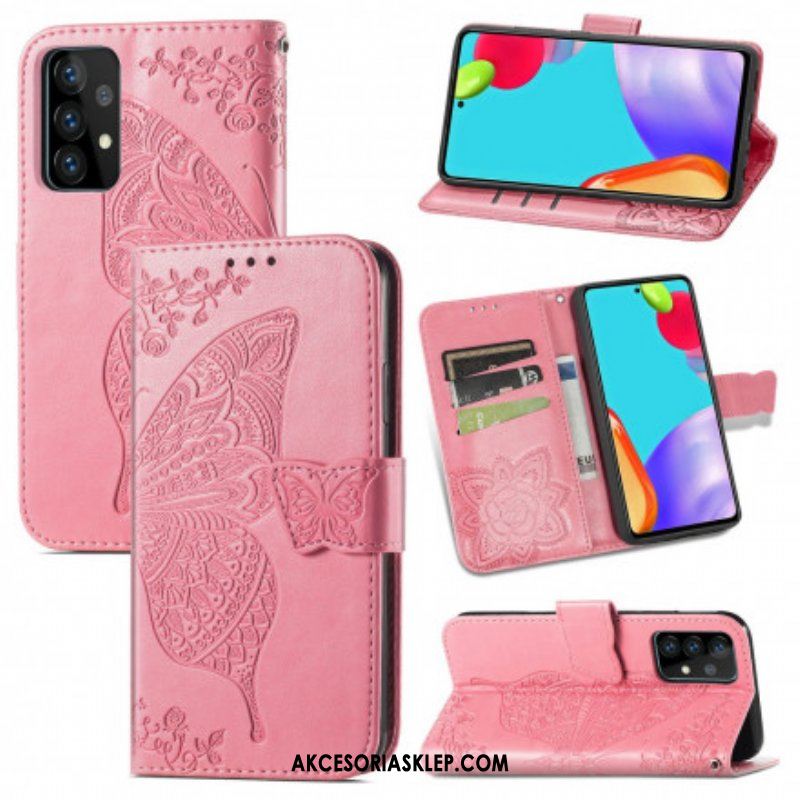 Etui Folio do Samsung Galaxy A52 4G / A52 5G / A52s 5G Pół Motyle