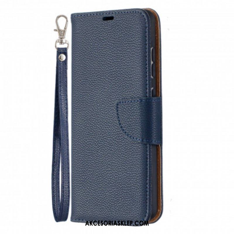 Etui Folio do Samsung Galaxy A52 4G / A52 5G / A52s 5G Skórzany Futerał Liczi Rabat Ukośne