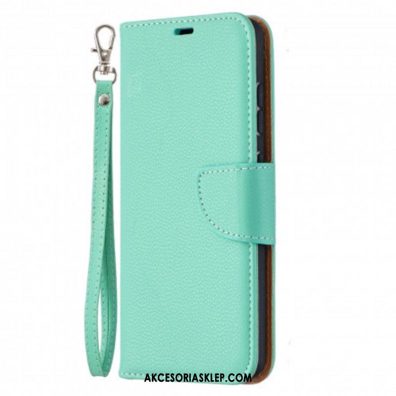 Etui Folio do Samsung Galaxy A52 4G / A52 5G / A52s 5G Skórzany Futerał Liczi Rabat Ukośne