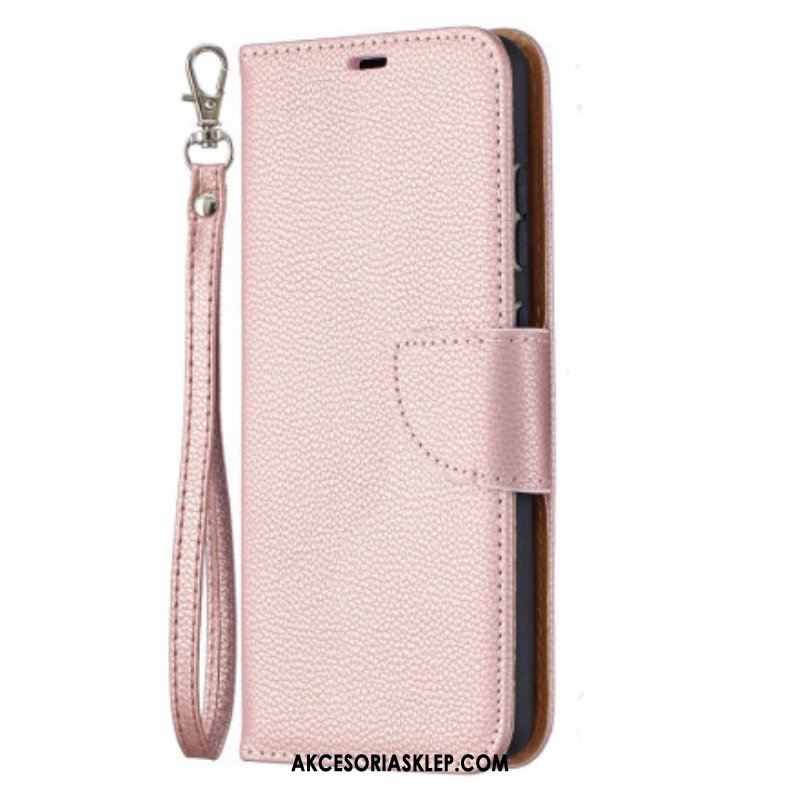 Etui Folio do Samsung Galaxy A52 4G / A52 5G / A52s 5G Skórzany Futerał Liczi Rabat Ukośne