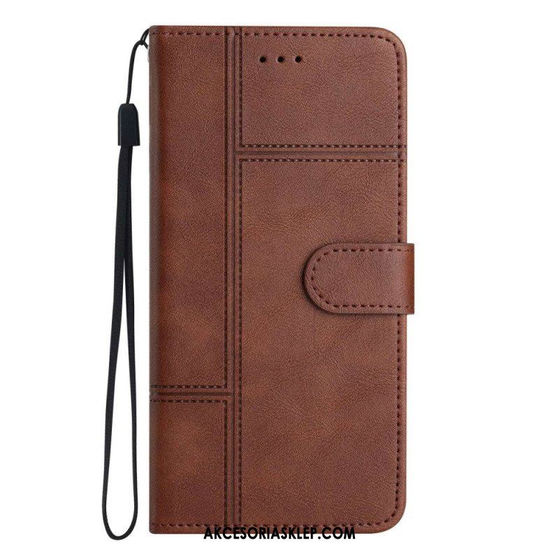 Etui Folio do Samsung Galaxy A53 5G z Łańcuch Biznes W Smyczy