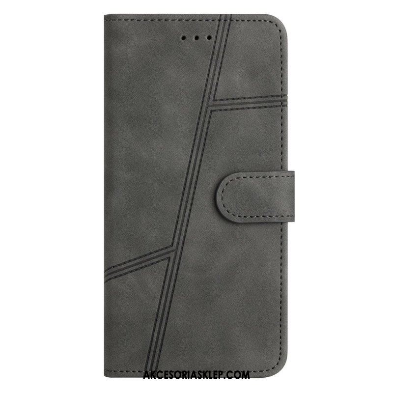 Etui Folio do Samsung Galaxy A53 5G z Łańcuch Linie Smyczy