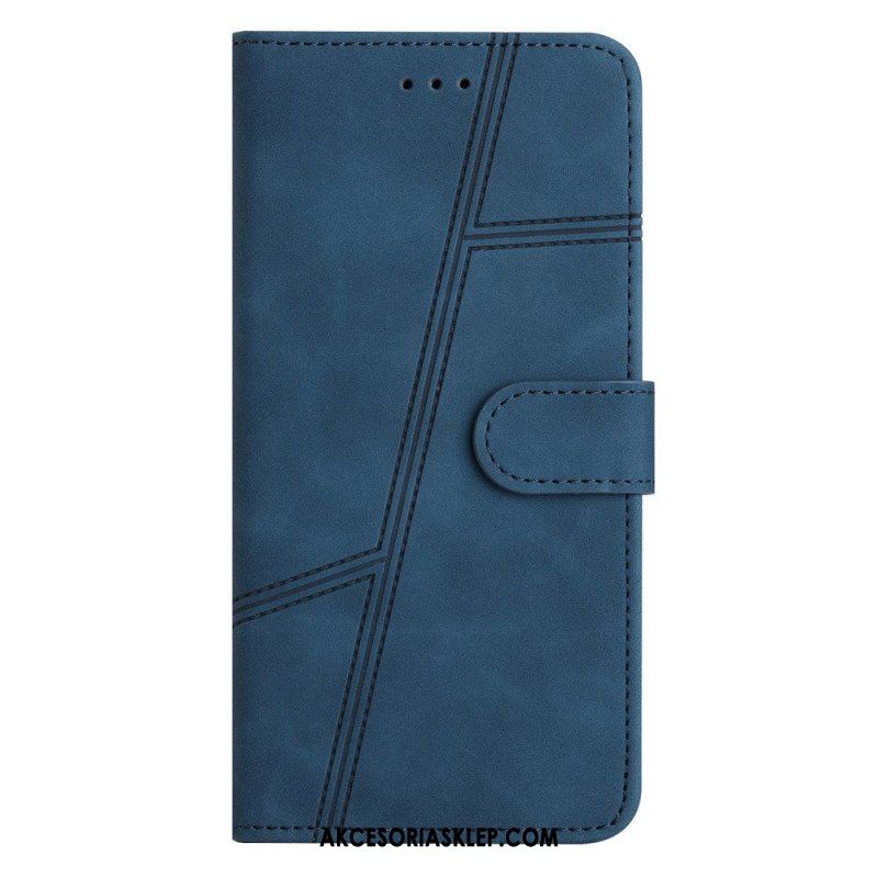 Etui Folio do Samsung Galaxy A53 5G z Łańcuch Linie Smyczy