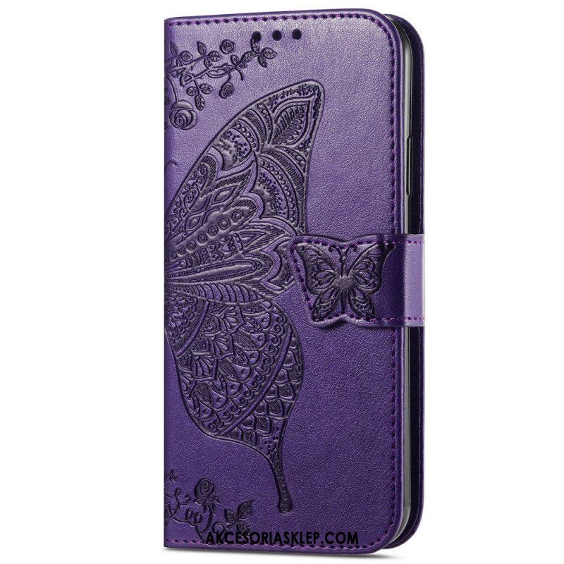 Etui Folio do Samsung Galaxy A54 5G Barokowy Motyl