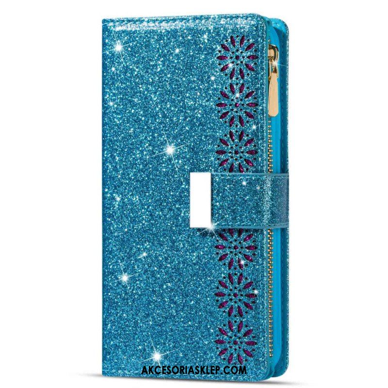 Etui Folio do Samsung Galaxy A54 5G Portfel Cekinowy Portfel