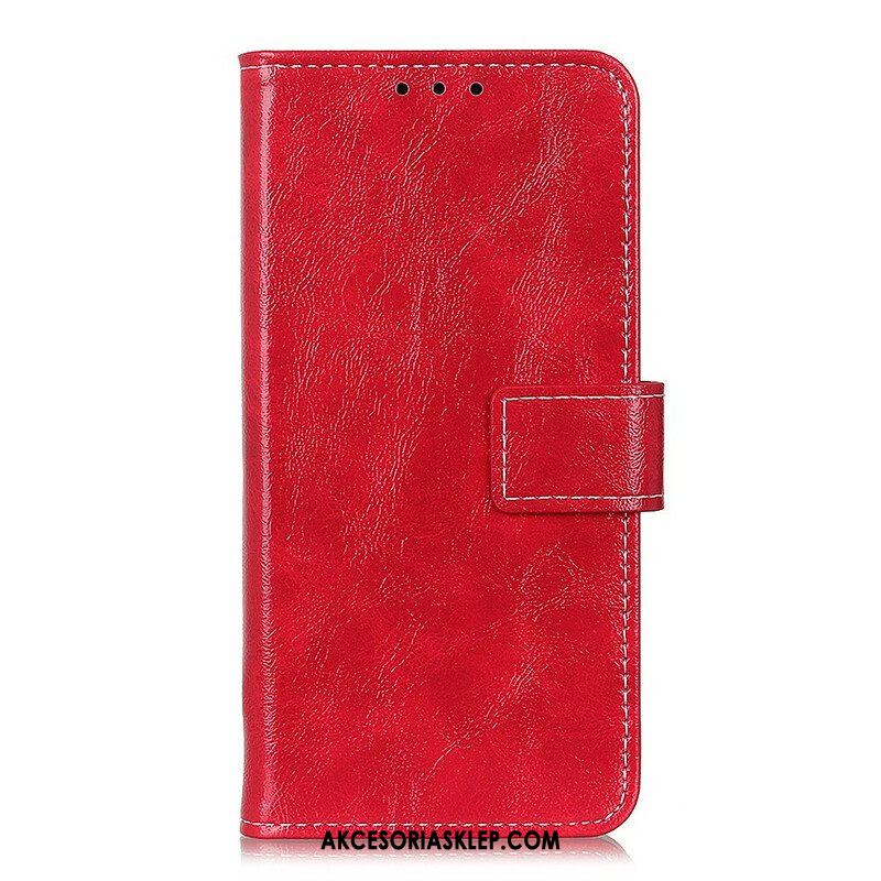 Etui Folio do Samsung Galaxy M12 / A12 Błyszczące I Odsłonięte Szwy