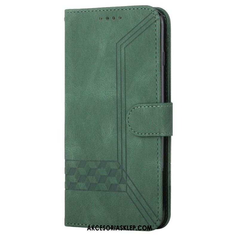 Etui Folio do Samsung Galaxy M12 / A12 Diamentowe Linie I Tekstura