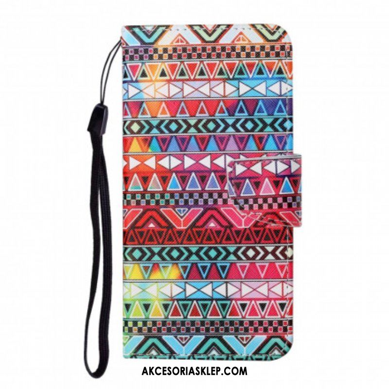 Etui Folio do Samsung Galaxy M12 / A12 Patchwork Ze Smyczą