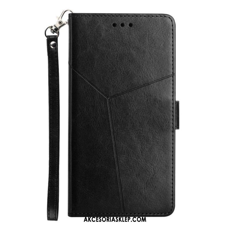 Etui Folio do Samsung Galaxy M12 / A12 Stylowa Skórzana Konstrukcja Geo Y