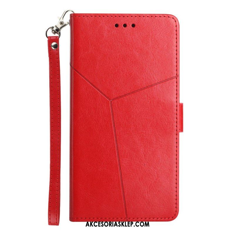 Etui Folio do Samsung Galaxy M12 / A12 Stylowa Skórzana Konstrukcja Geo Y