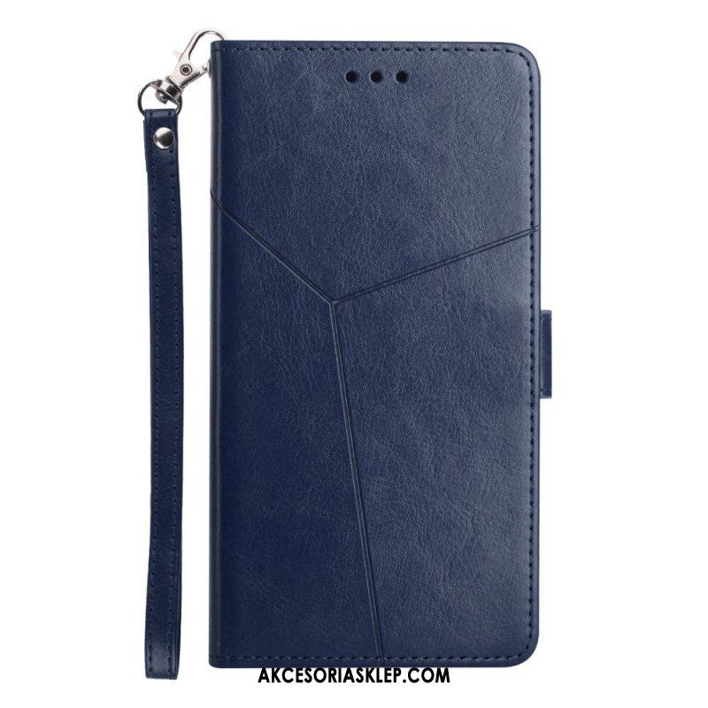 Etui Folio do Samsung Galaxy M12 / A12 Stylowa Skórzana Konstrukcja Geo Y