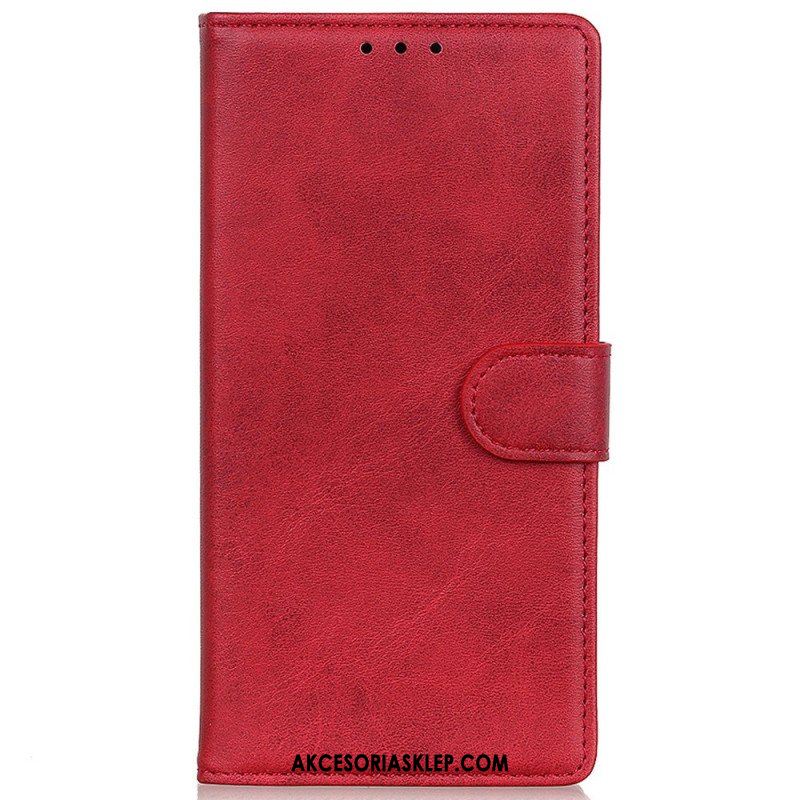 Etui Folio do Samsung Galaxy M13 Matowa Sztuczna Skóra