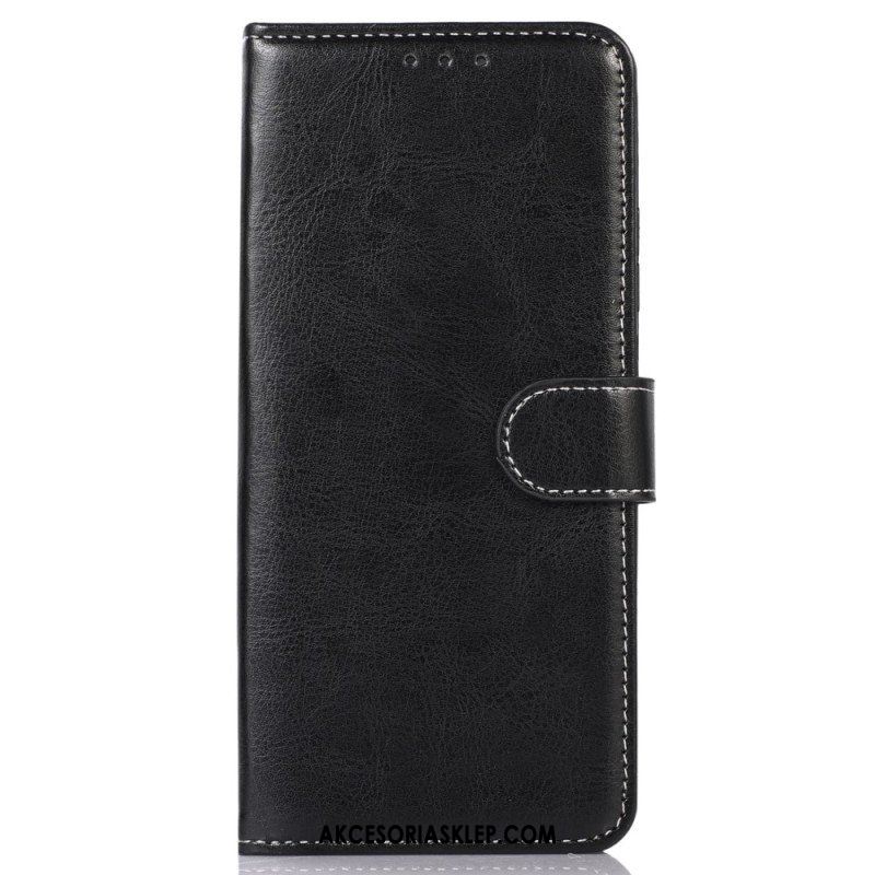 Etui Folio do Samsung Galaxy M13 Skórzany Styl I Szwy