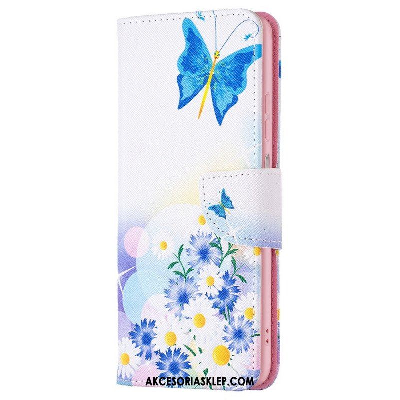 Etui Folio do Samsung Galaxy M23 5G Akwarela Motyle