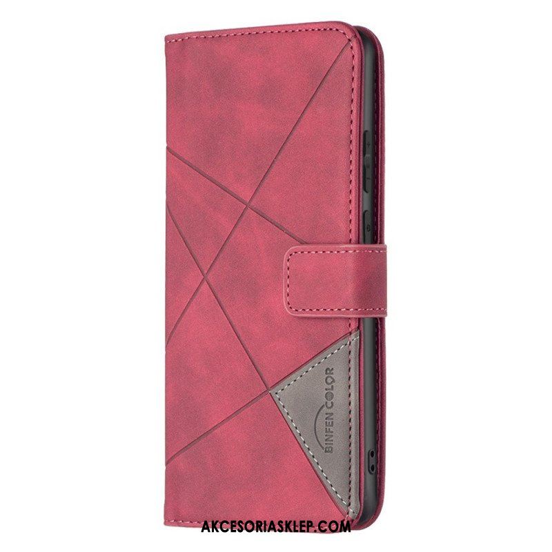 Etui Folio do Samsung Galaxy M23 5G Kolorowe Trójkąty Binfena