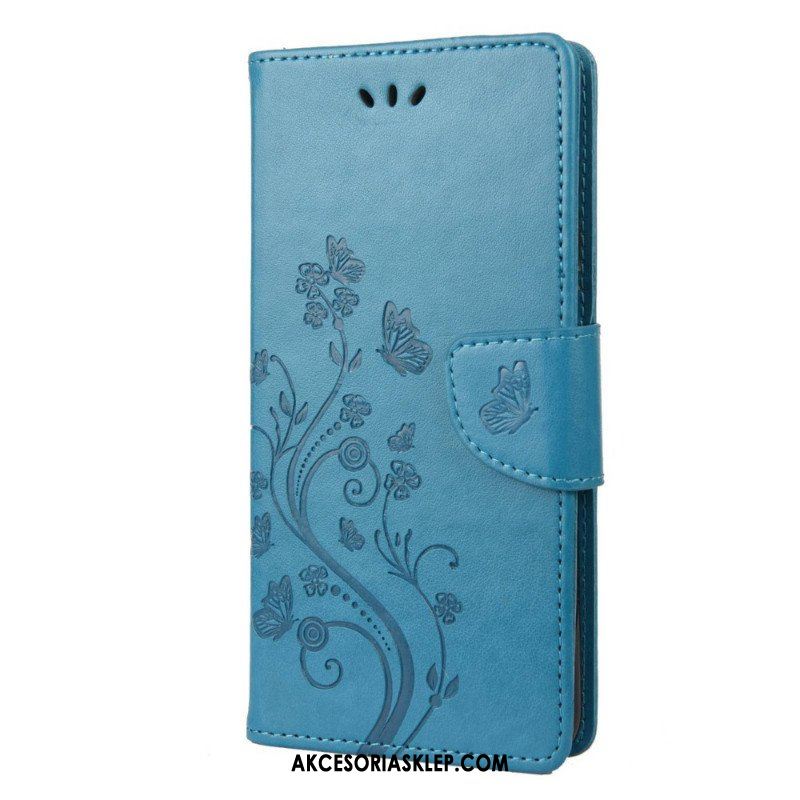 Etui Folio do Samsung Galaxy M23 5G Motyle I Kwiaty