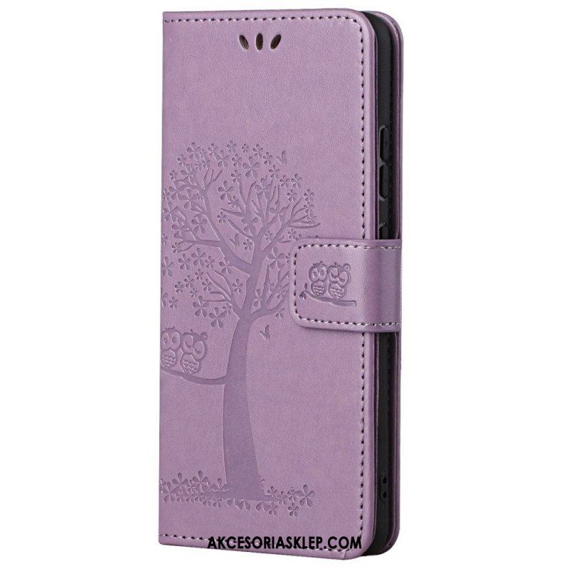 Etui Folio do Samsung Galaxy M23 5G Sowa Drzewo