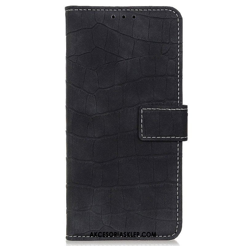 Etui Folio do Samsung Galaxy M23 5G Styl Skóry Krokodyla