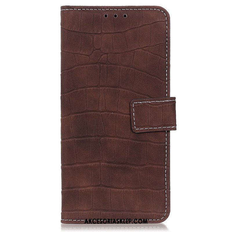 Etui Folio do Samsung Galaxy M23 5G Styl Skóry Krokodyla