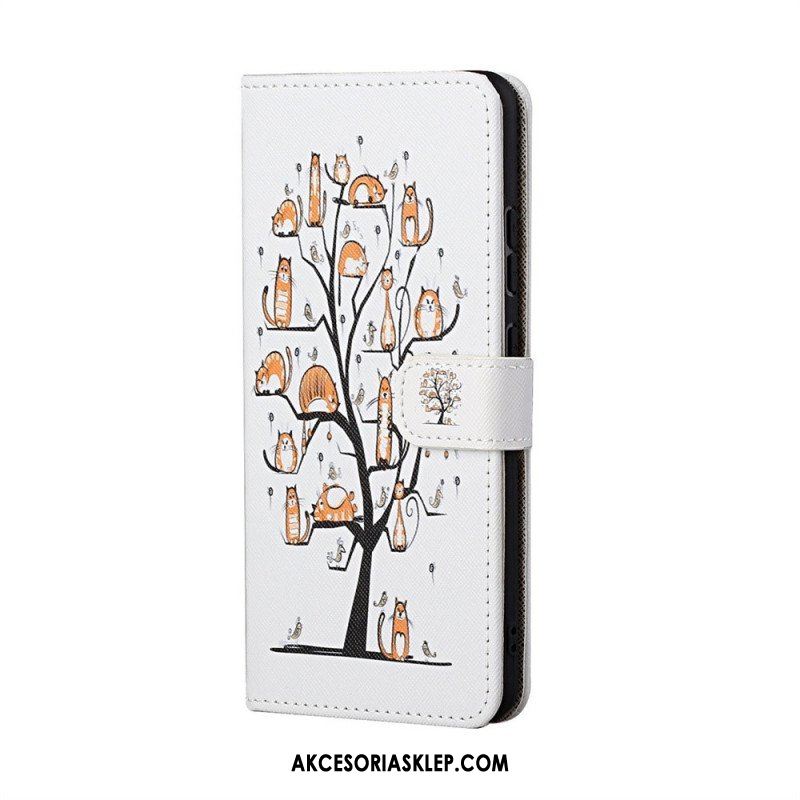 Etui Folio do Samsung Galaxy M23 5G z Łańcuch Stringi Koty