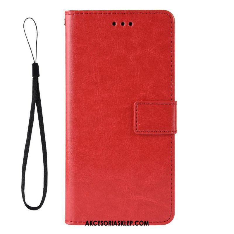 Etui Folio do Samsung Galaxy M32 Błyszcząca Sztuczna Skóra