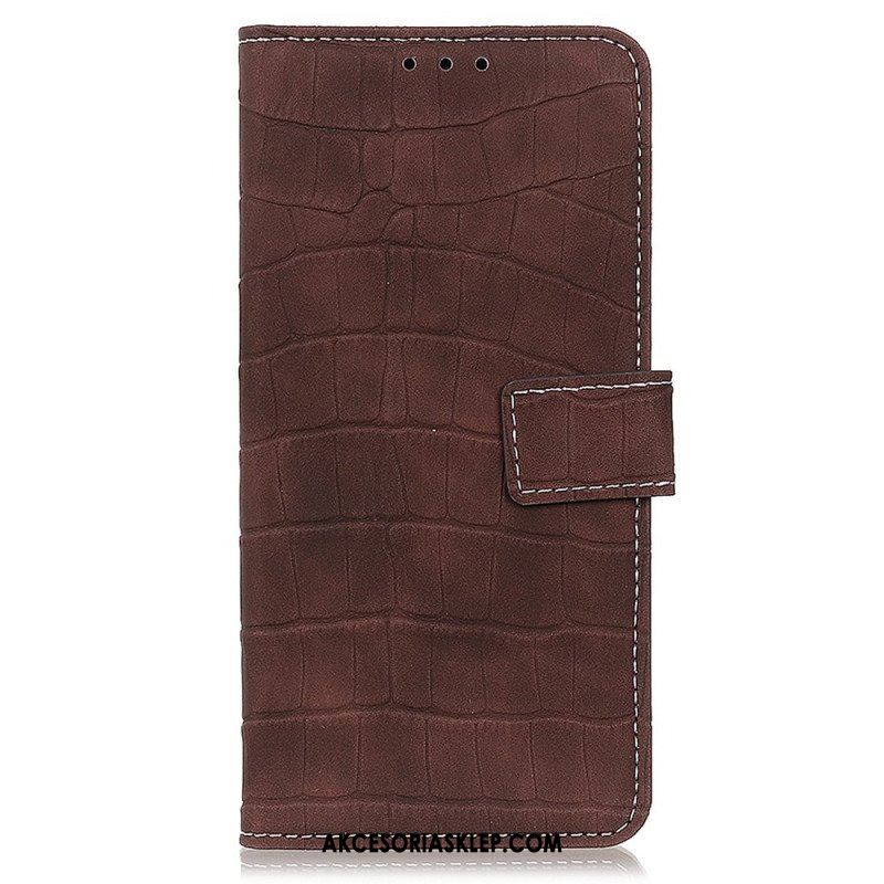 Etui Folio do Samsung Galaxy M33 5G Efekt Skóry Krokodyla