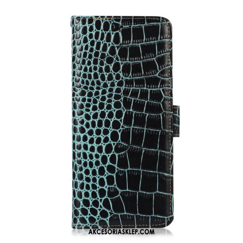 Etui Folio do Samsung Galaxy M33 5G Rfid W Stylu Krokodyla