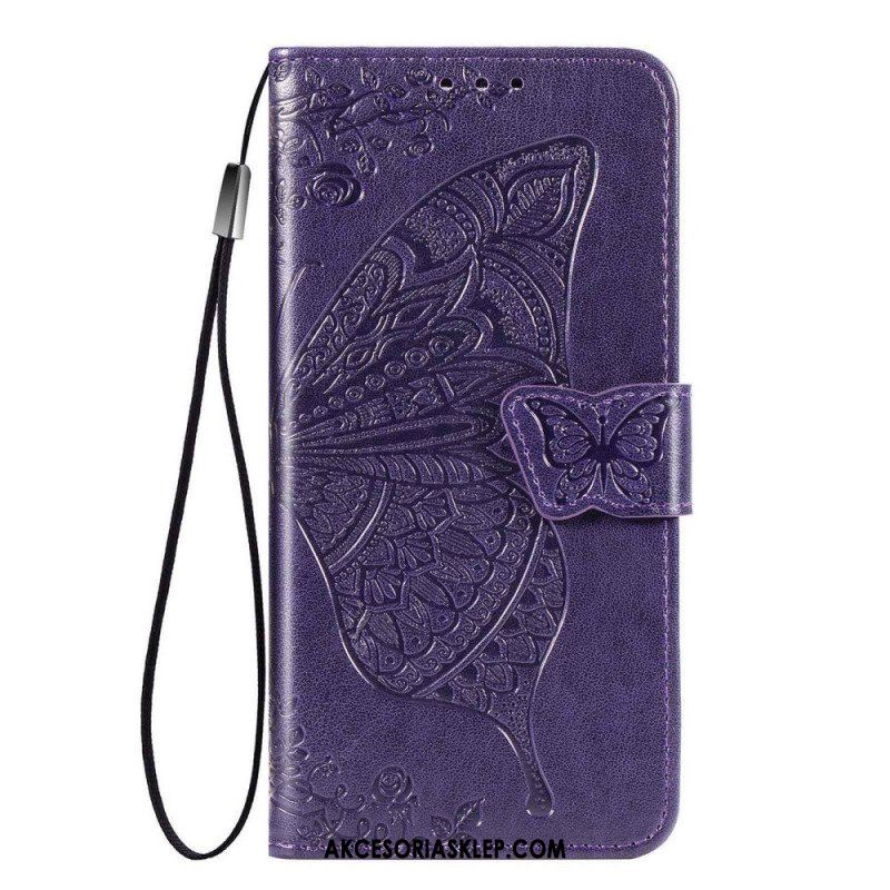 Etui Folio do Samsung Galaxy M53 5G Barokowy Motyl