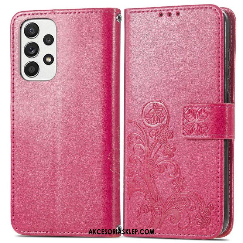 Etui Folio do Samsung Galaxy M53 5G Czterolistna Koniczyna