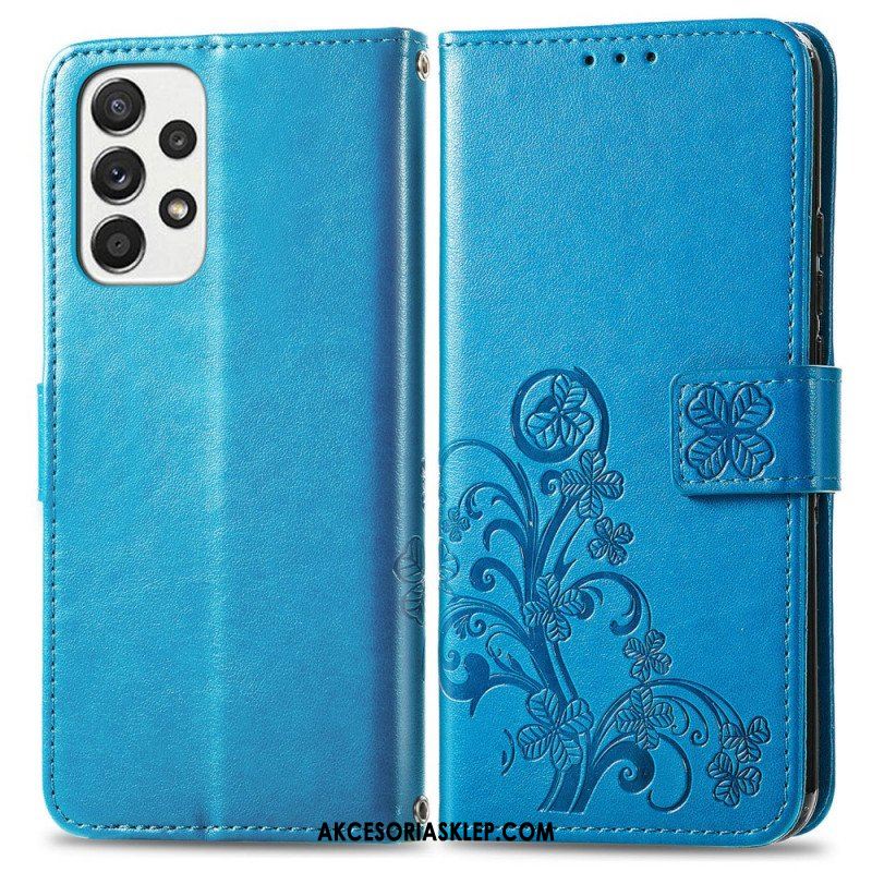 Etui Folio do Samsung Galaxy M53 5G Czterolistna Koniczyna