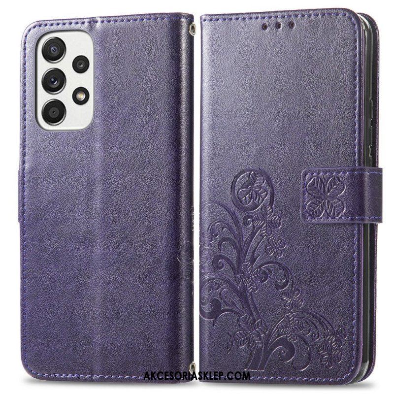 Etui Folio do Samsung Galaxy M53 5G Czterolistna Koniczyna