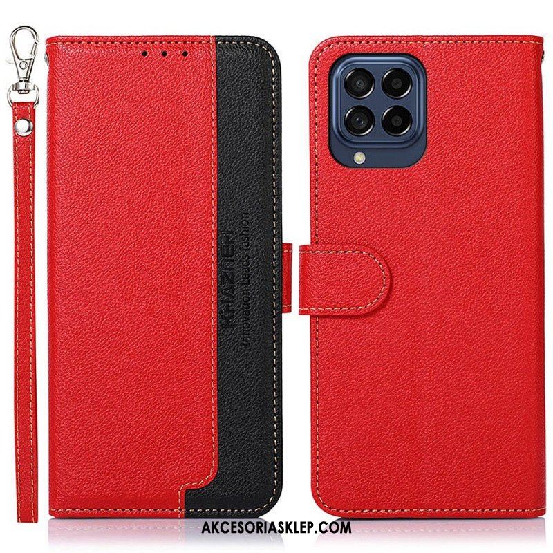 Etui Folio do Samsung Galaxy M53 5G Rfid Khazneh W Stylu Liczi