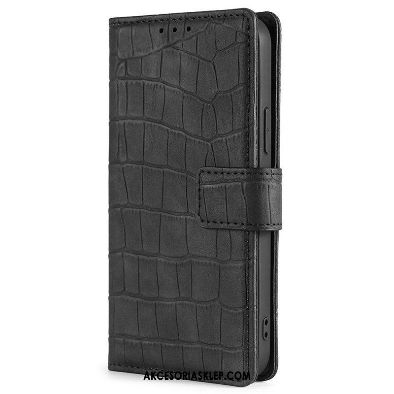 Etui Folio do Samsung Galaxy M53 5G Styl Skóry Krokodyla