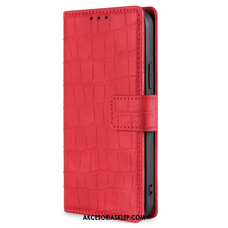 Etui Folio do Samsung Galaxy M53 5G Styl Skóry Krokodyla