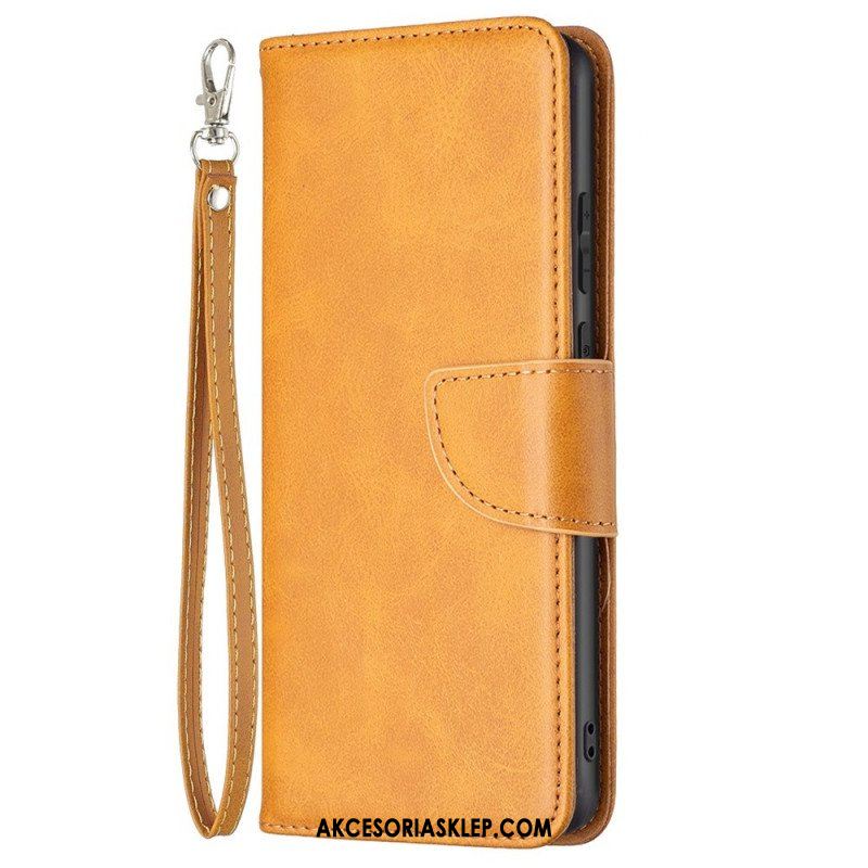 Etui Folio do Samsung Galaxy M53 5G Ukośne Zapięcie Z Paskiem