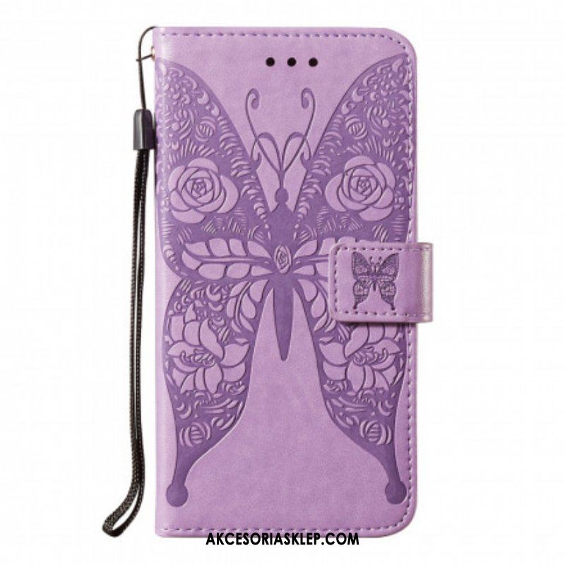 Etui Folio do Samsung Galaxy S21 5G Motyl Kwiatowy Wzór