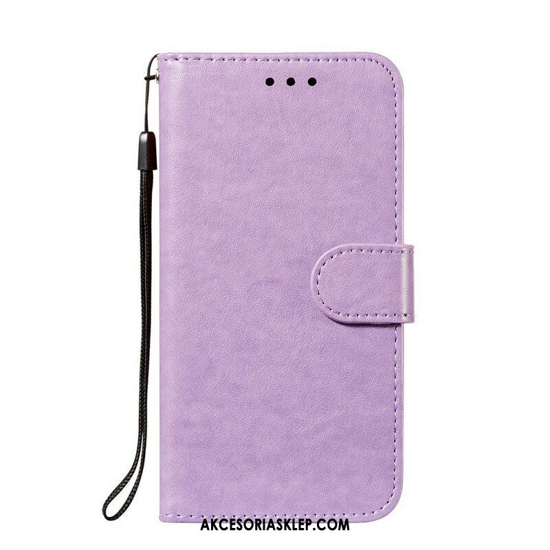 Etui Folio do Samsung Galaxy S21 FE z Łańcuch Solid Color Series Strappy