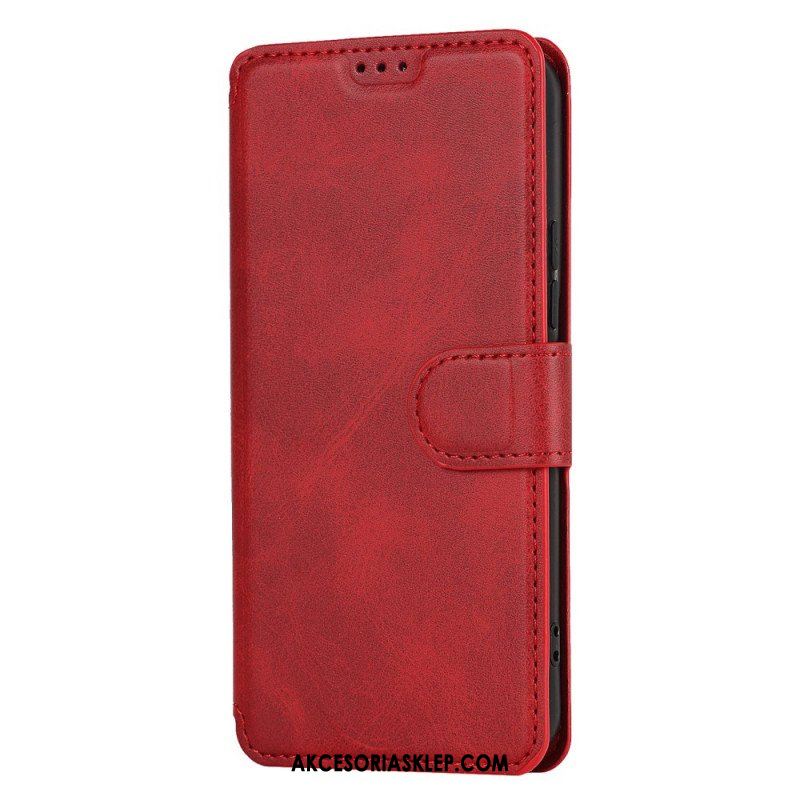 Etui Folio do Samsung Galaxy S22 5G Efekt Matowej Skóry W Stylu Vintage