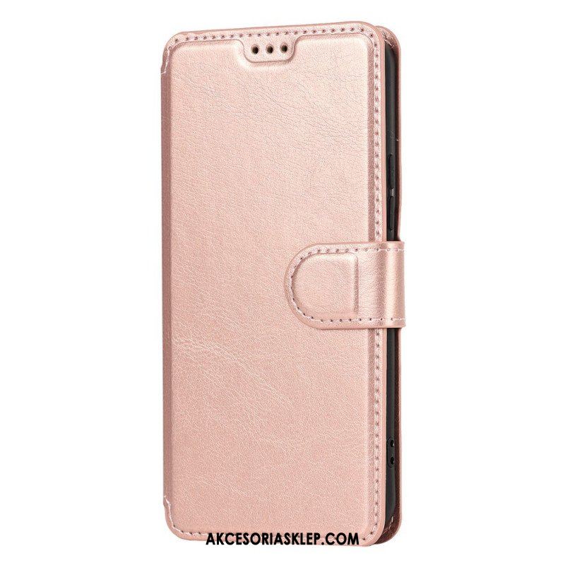 Etui Folio do Samsung Galaxy S22 5G Efekt Matowej Skóry W Stylu Vintage