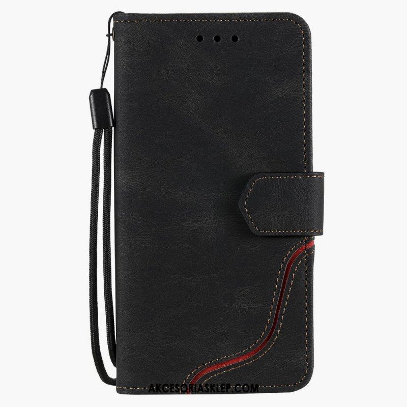 Etui Folio do Samsung Galaxy S22 Ultra 5G Fala W Dotyku Skóry