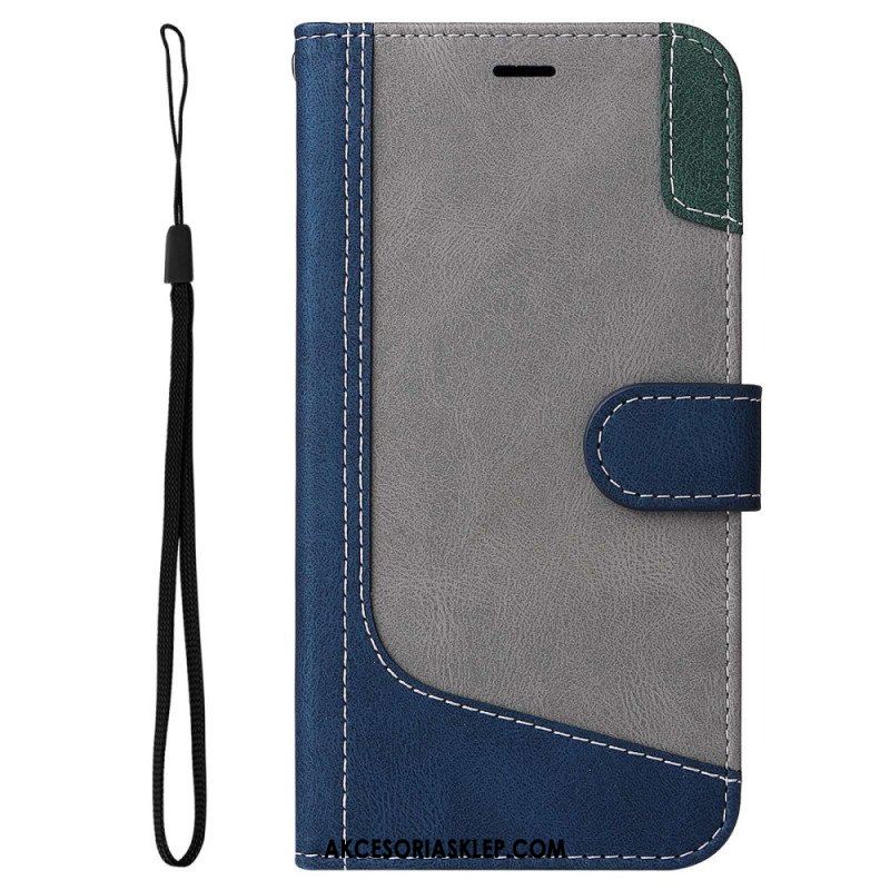 Etui Folio do Samsung Galaxy S23 5G Dwukolorowy Z Paskiem