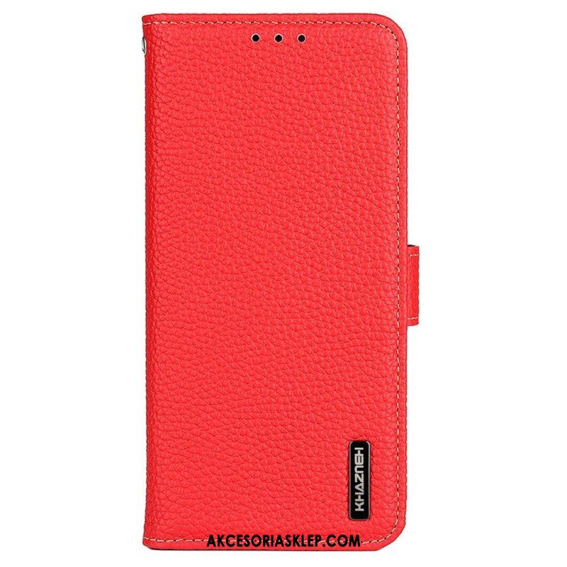 Etui Folio do Samsung Galaxy S23 5G Khazneh Skóra Liczi