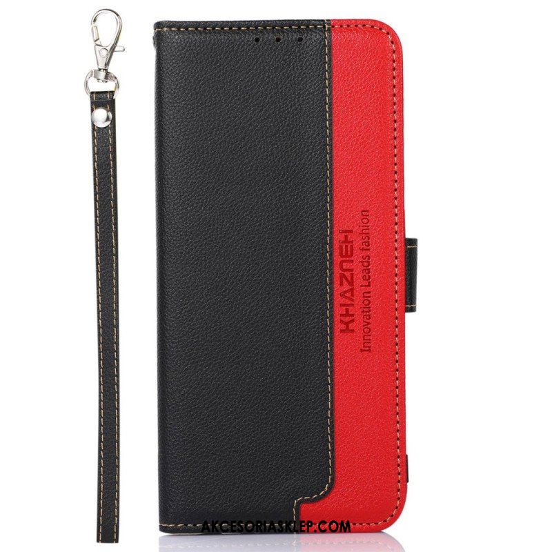 Etui Folio do Samsung Galaxy S23 5G Rfid Khazneh W Stylu Liczi