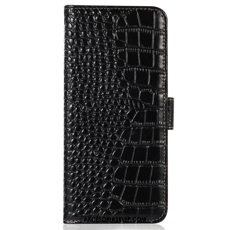 Etui Folio do Samsung Galaxy S23 5G Rfid W Stylu Krokodyla