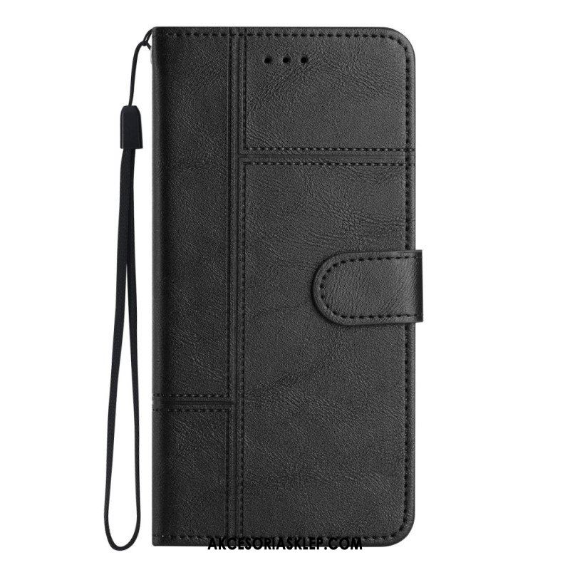 Etui Folio do Samsung Galaxy S23 Plus 5G z Łańcuch Biznes W Smyczy