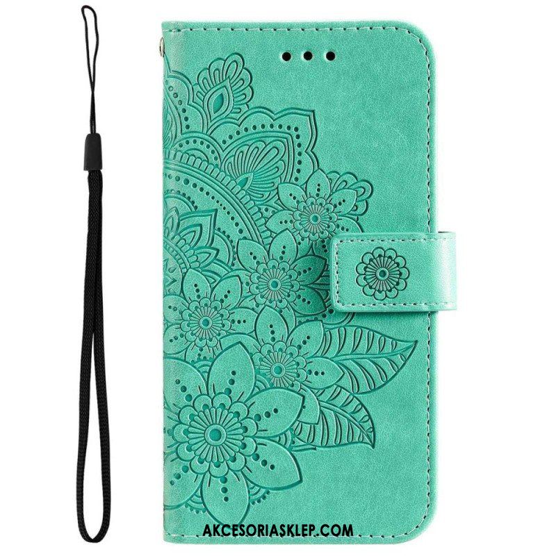 Etui Folio do Samsung Galaxy S23 Plus 5G z Łańcuch Paskowata Mandala