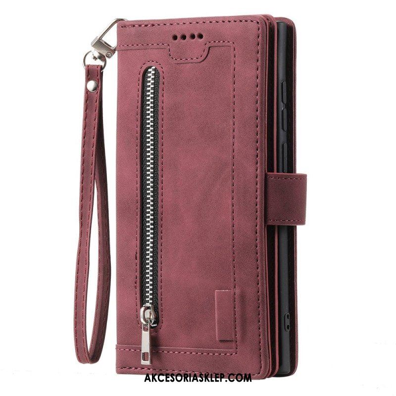 Etui Folio do Samsung Galaxy S23 Ultra 5G Portfel Portfel I Smycz