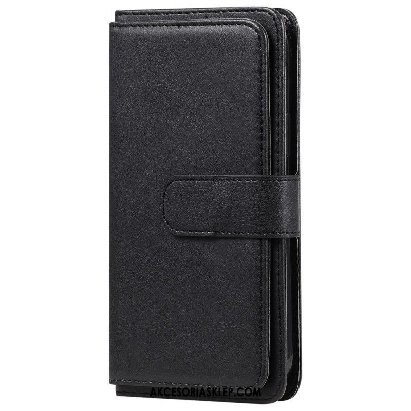 Etui Folio do Samsung Galaxy S23 Ultra 5G Wielofunkcyjny Uchwyt Na 10 Kart