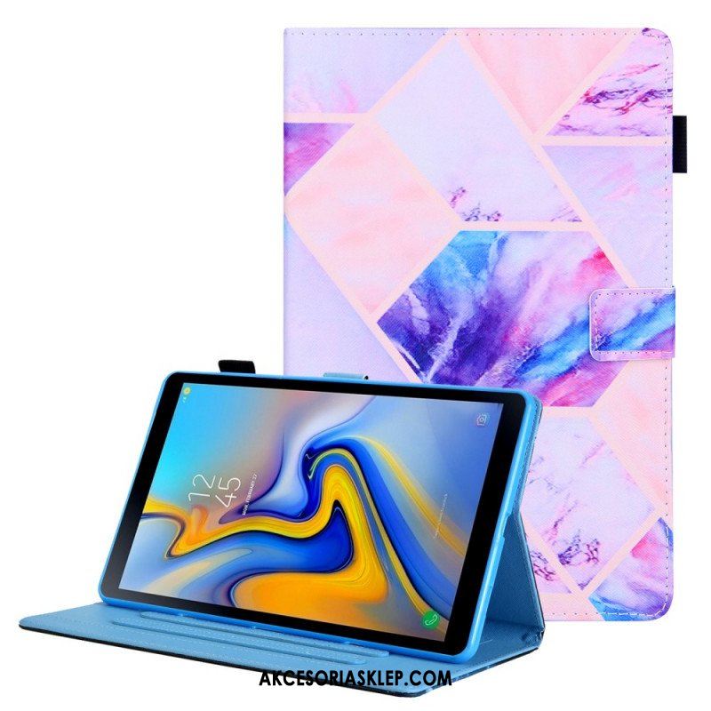 Etui Folio do Samsung Galaxy Tab A8 (2021) Projekt Geometrii Marmuru