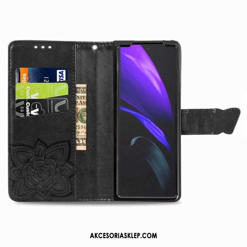 Etui Folio do Samsung Galaxy Z Fold 4 Gigantyczny Motyl